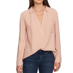 🎄1.State • Henley Blush Pink Blouse •M